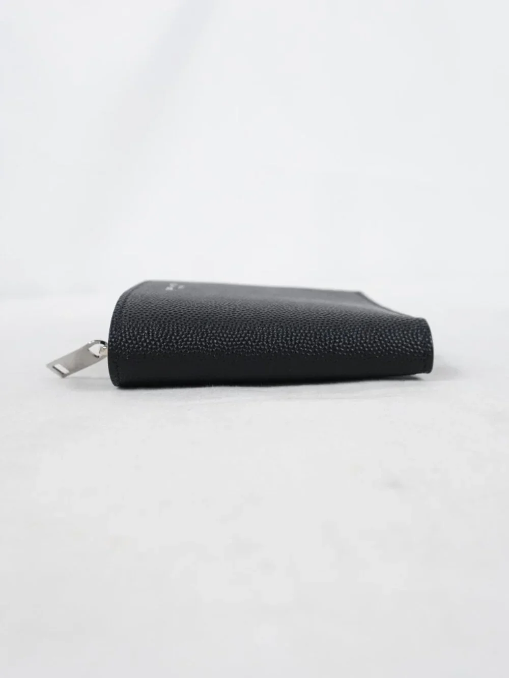 Saint Laurent East/West Zip-Around Wallet In Black Grain de Poudre Leather - NWT - Picture 7 of 13